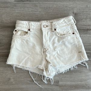 zara girls white denim shorts
